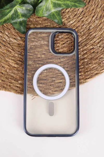 Lacivert TeknoCase İphone 15 Plus  Uyumlu Believe Serisi Lens Hediyeli Silikon Telefon Kılıfı 472519
