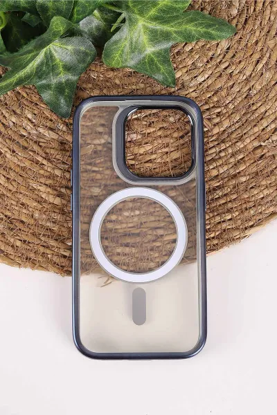 Lacivert TeknoCase İphone 15 Pro Uyumlu Believe Serisi Lens Hediyeli Silikon Telefon Kılıfı 472514