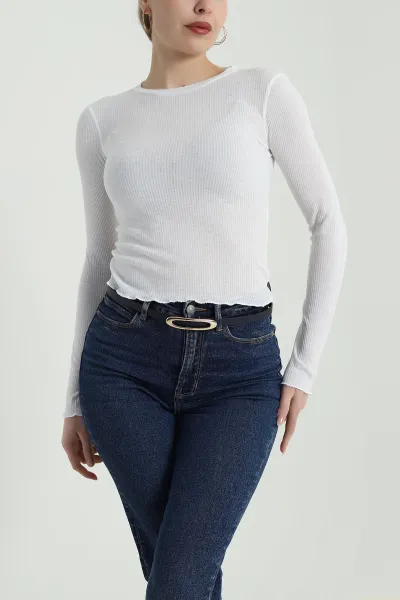 Lacivert Toka Detay Kadın İnce Kemer 421466