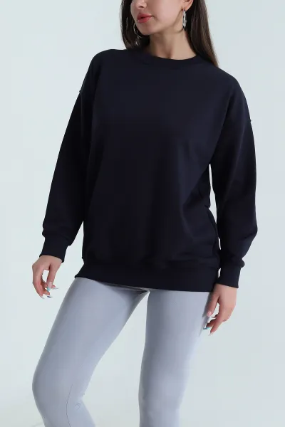 lacivert-uc-ip-bisiklet-yaka-kadin-sweat-483662