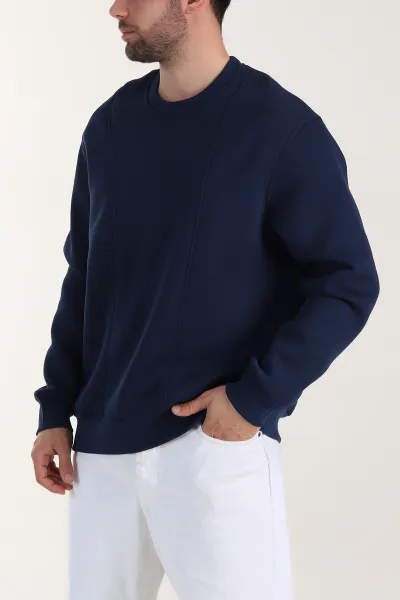 lacivert-uc-ip-sardonlu-bisiklet-yaka-erkek-sweatshirt-410906