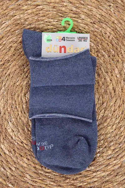 Lacivert Unisex Dört Mevsim Diyabetik Bambu Konç Çorap (36-40) 477035