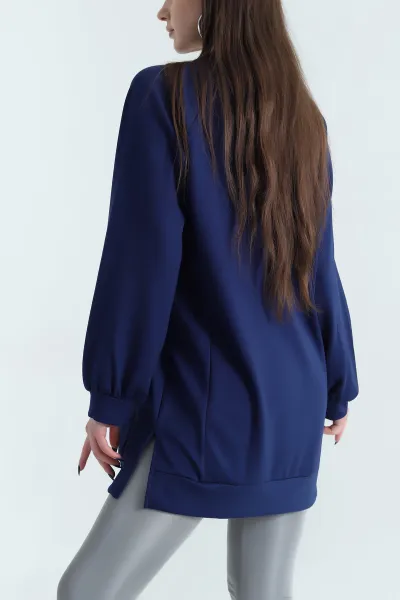 Lacivert Yanları Parçalı Oysho Tunik 339076