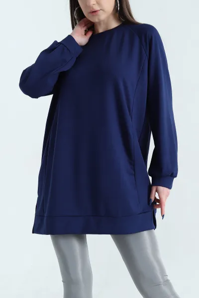 Lacivert Yanları Parçalı Oysho Tunik 339076