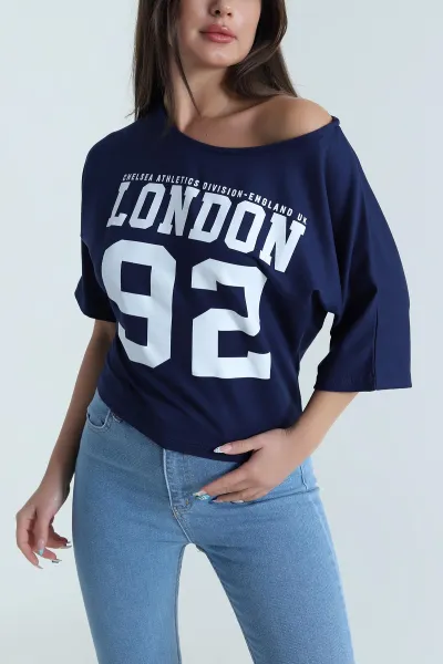 lacivert-yarasa-kol-baskili-kadin-kristal-bluz-483241