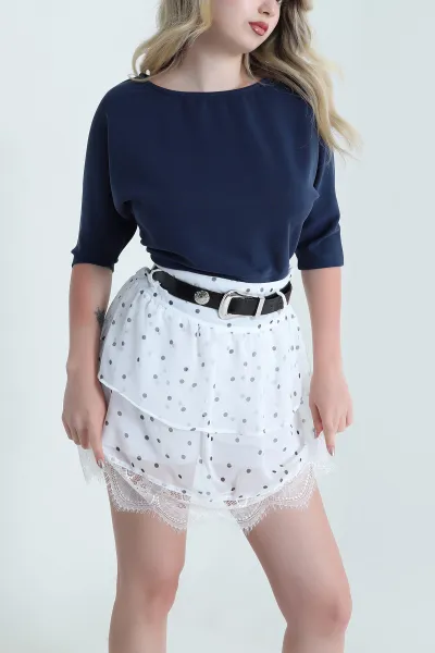 Lacivert Yarasa Kol Kadın Bluz 461500