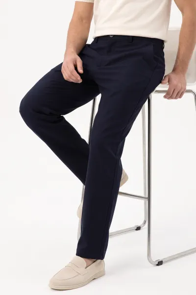 Lacivert Regular Fit Cep Detaylı Erkek Pantolon 493152