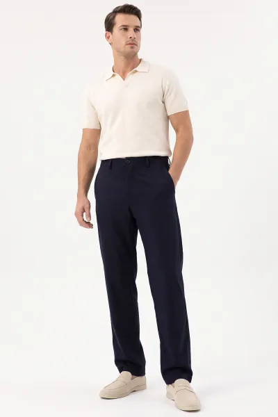 Lacivert Regular Fit Cep Detaylı Erkek Pantolon 493152