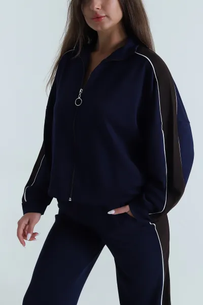 Lacivert Yeni Sezon Modal Kadın İkili Takım 487963