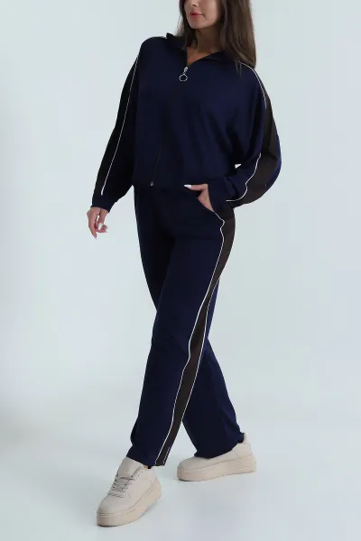 Lacivert Yeni Sezon Modal Kadın İkili Takım 487963
