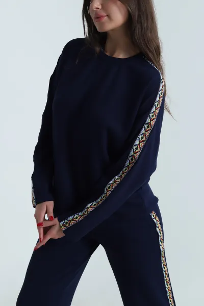 Lacivert Yeni Sezon Modal Kadın İkili Takım 487968