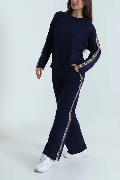 Lacivert Yeni Sezon Modal Kadın İkili Takım 487968