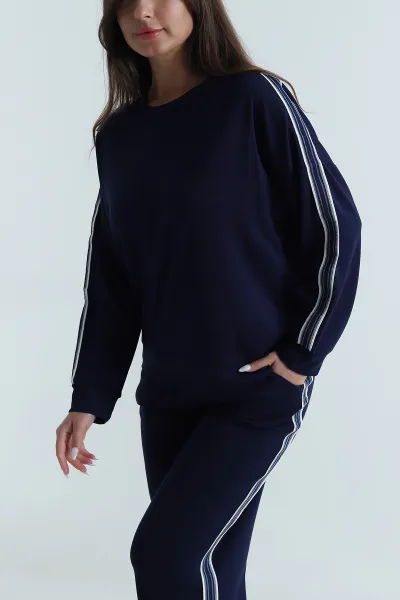 Lacivert Yeni Sezon Modal Kadın İkili Takım 487974