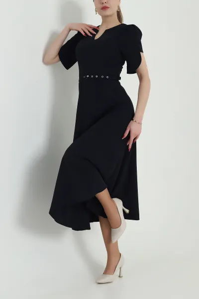 Lacivert Yeni Sezon Twill Kadın Elbise 425142