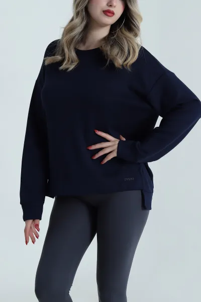 Lacivert Yırtmaçlı Oysho Kadın Sweat 486332