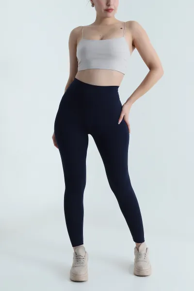 Lacivert Yüksek Bel Modal Belize Tayt 491070