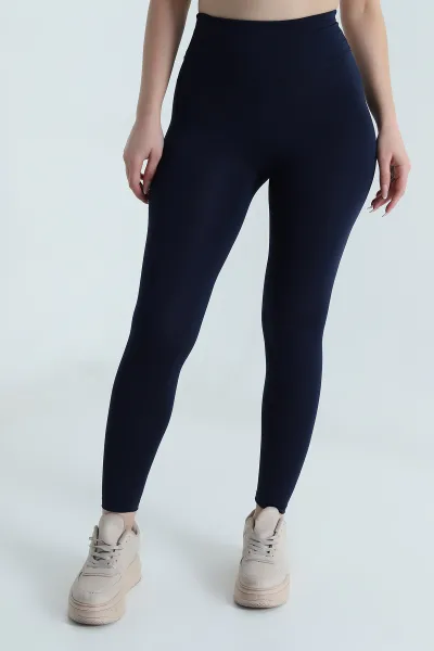 Lacivert Yüksek Bel Modal Belize Tayt 491070