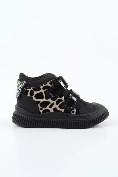 Leopar Desenli ( 22 - 25 ) Cırt Bantlı Kız Bebek Kısa Bot 492655