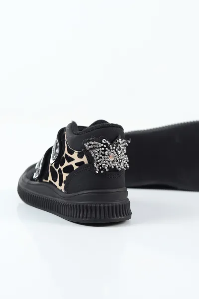 Leopar Desenli ( 22 - 25 ) Cırt Bantlı Kız Bebek Kısa Bot 492655
