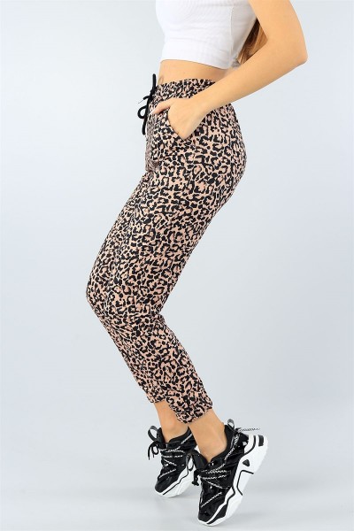 Leopar Desenli Bayan Eşofman Altı 43197