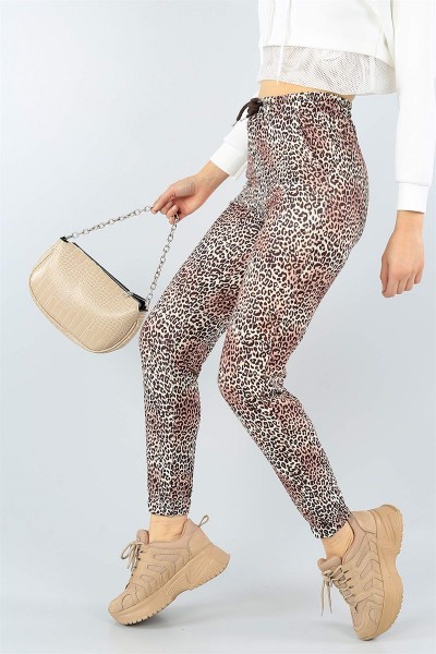 Leopar Desenli Bayan Eşofman Altı 43198