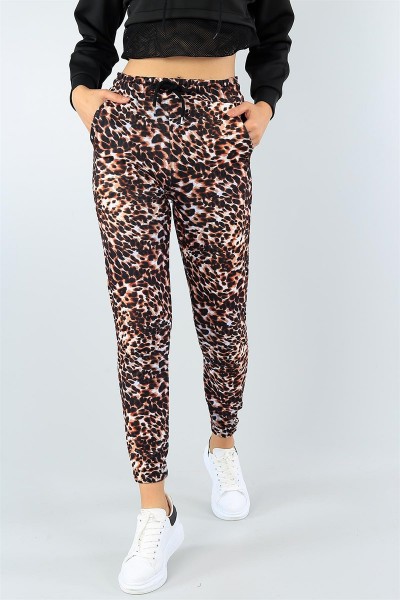 Leopar Desenli Bayan Eşofman Altı 43199