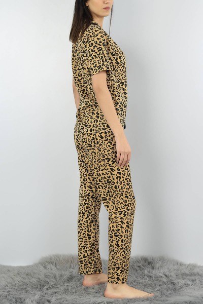 Leopar Desenli Bayan Pijama Takımı 54542