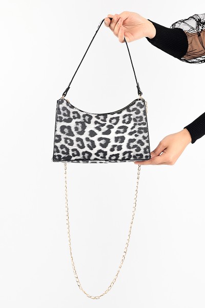 Leopar Desenli El ve Omuz Çantası 87385
