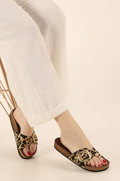leopar-desenli-mantar-taban-ayarlanabilir-bantli-kadin-terlik-351682