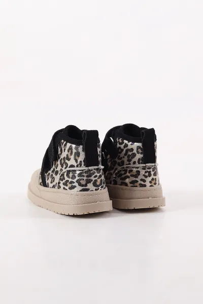 Leopar Desenli Süet ( 22 - 26 ) Cırt Bantlı Kız Bebek Bot 409782