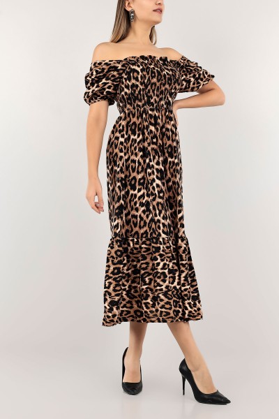 Leopar Gipeli Dokuma Elbise 112943