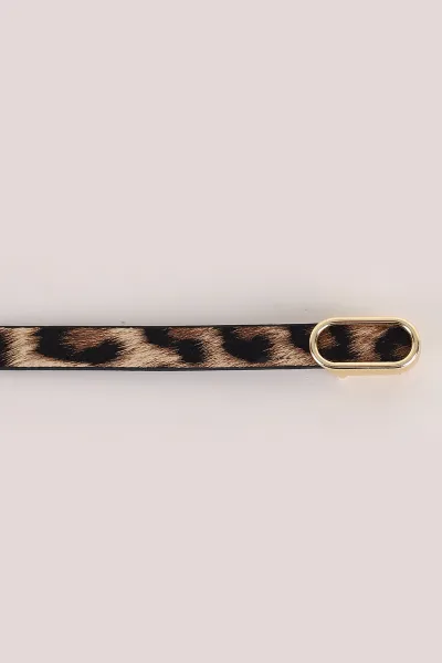 Leopar Gold Tokalı İnce Kadın Kemer 334218
