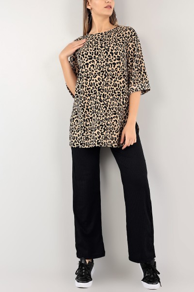Leopar Leopar Desenli Bayan İkili Takım 114686