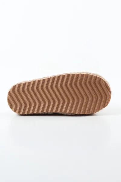 Leopar Peluş Önü Kapalı Kadın Ev Terliği 493467