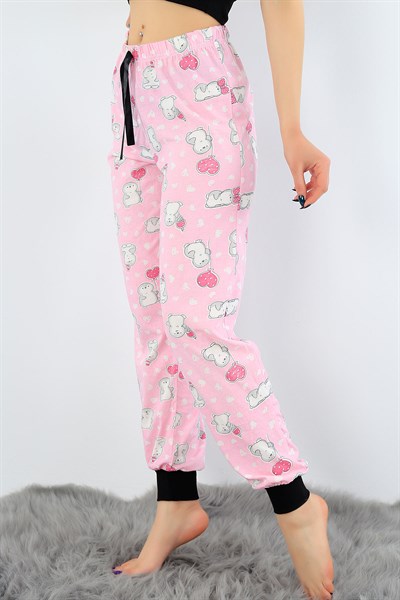 Likralı Bayan Pijama Altı 31471