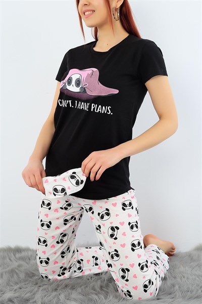 Likralı Bayan Pijama Takımı 31386