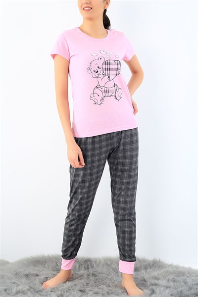 Likralı Bayan Pijama Takımı 32320