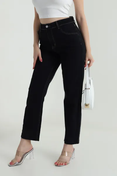 Likralı Mom Kadın Kot Pantolon 485535