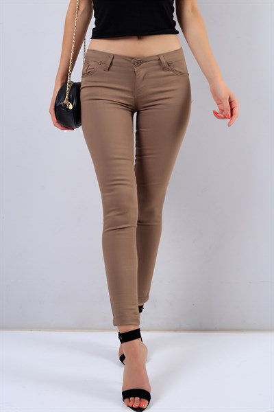 Likralı Vizon Bayan Kot Pantolon 16857B
