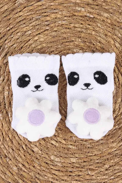 Lila (0-6 Ay) Oyuncak Nakışlı Kız Bebek Çorap 467477