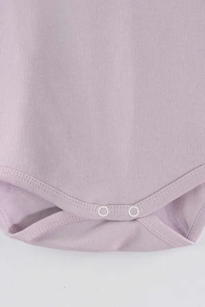 Lila ( 1-3 Yaş ) Sıfır Kol Düz Bebek&Çocuk Çıtçıtlı Badi 467331