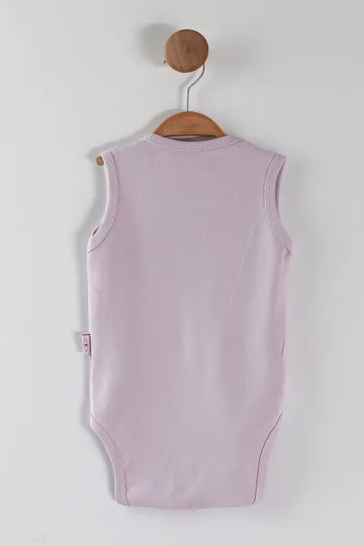 Lila ( 1-3 Yaş ) Sıfır Kol Düz Bebek&Çocuk Çıtçıtlı Badi 467331