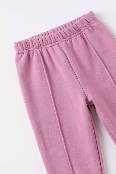 Lila (1-5 Yaş) Çiçekli ve Fiyonklu 3 İp Şardonlu Kız Çocuk Kışlık Takım 499678