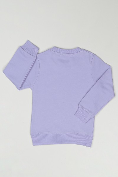 Lila (1-8 Yaş) Şirin Daisy Duck Baskılı Kız Çocuk Sweatshirt 89647