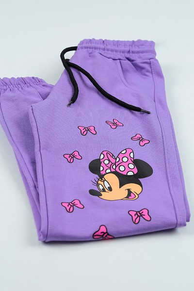 Lila (13-16 Yaş) Mickey Mouse Baskılı Kız Çocuk Eşofman Altı 104724