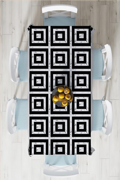 140x220 Dijital Baskılı Mordern  Masa Örtüsü 219020
