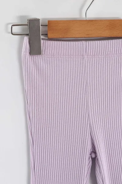 Lila (2-10 Yaş)   Fitilli Paça Fırfırlı Kız Çocuk Tayt 460239