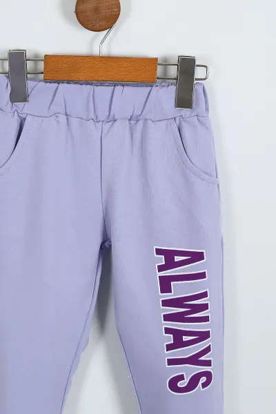 Lila (2-5 Yaş) Always Baskılı İki İp Kız Çocuk Takım 251533