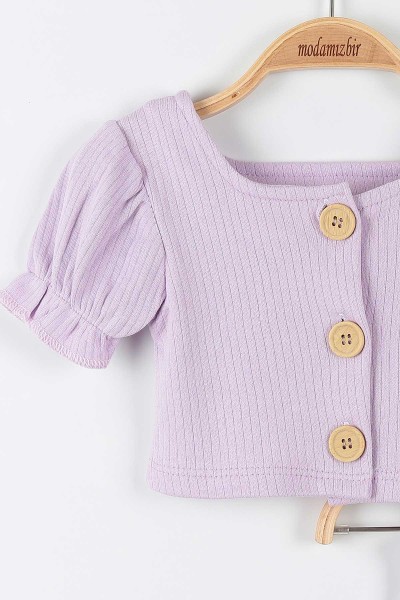 Lila (2-5 Yaş) Fitilli Kız Çocuk İkili Takım 175198
