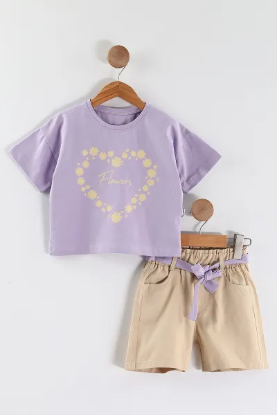 lila-2-5-yas-flowers-baskili-suprem-tisortlu-gabardin-sortlu-kiz-cocuk-yazlik-takim-445570